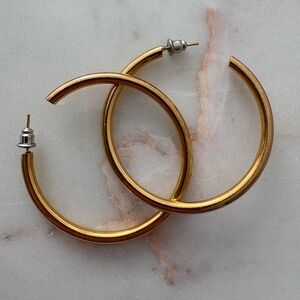 Gold Plated Stainless-Steel Hoop Earrings